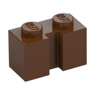 Brick Special 1 x 2 with Groove (Reddish Brown)