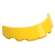 Windscreen 3 x 6 x 1 Curved with 2 Circular Stud Holders in Bottom (Yellow)