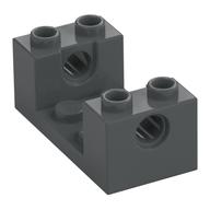 Brick Special 2 x 4 x 1 1/3 with Pin Holes and 2 x 2 Recessed (Dark Bluish Gray)