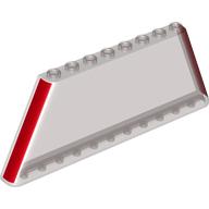 Windscreen 1 x 12 x 4 Tapered with Red Sides Print (Trans-Brown)