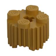 Brick Round 2 x 2 [Grill] (Pearl Gold)