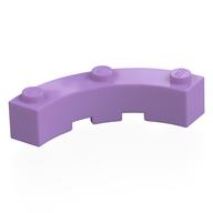 Brick Round Corner 4 x 4 Macaroni Wide with 3 Studs (Medium Lavender)
