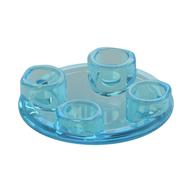 Plate Round 2 x 2 with Rounded Bottom [Boat Stud] (Trans-Light Blue)