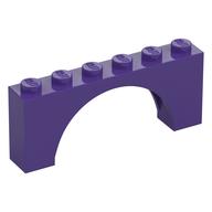 Brick Arch 1 x 6 x 2 - Thin Top without Reinforced Underside [New Version] (Dark Purple)