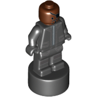 Minifig Trophy Statuette, Nick Fury Print (Black)