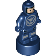 Minifig Trophy Statuette, SHIELD Agent Print (Dark Blue)