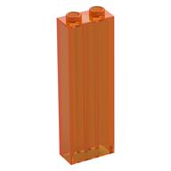 Brick 1 x 2 x 5 without Side Supports (Trans-Orange)