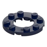 Plate Round 4 x 4 with 2 x 2 Round Opening (Dark Blue)