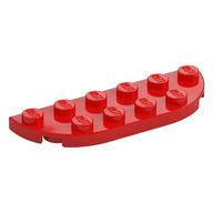 Plate Round Corners 2 x 6 Double (Red)