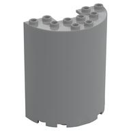 Cylinder Half 3 x 6 x 6 with 1 x 2 Cutout (Light Bluish Gray)