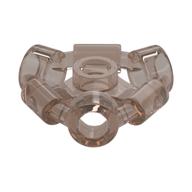 Plate Special 1 x 1 with Stud, 3 Bars and 3 Bar Holes (Trans-Brown)