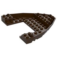 Boat Hull Section, Brick 10 x 12 x 1 with 4 x 6 Cutout (Dark Brown)