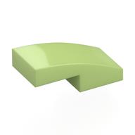 Brick Curved 2 x 1 No Studs [1/2 Bow] (Yellowish Green)