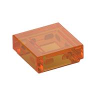 Tile 1 x 1 with Groove (Trans-Orange)