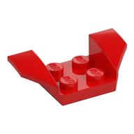 Mudguard 2 x 4 with 2 x 2 Studs and Flared Wings (Red)