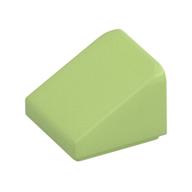 Brick Sloped 30° 1 x 1 x 2/3 (Cheese Slope) (Yellowish Green)