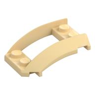 Wheel Arch, Curved Wedge 4 x 3 with 2 x 2 Opening and 4 Studs (Tan)