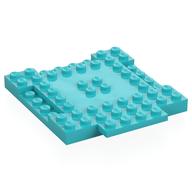 Plate Special 8 x 9 x 2/3 with 1 x 4 Recessed (Medium Azure)