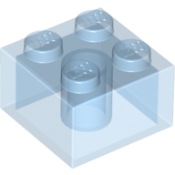 Brick 2 x 2 without Inside Ridges (Trans-Medium Blue)