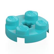 Plate Round 2 x 2 with Axle Hole Type 1 (+ Opening) (Medium Azure)
