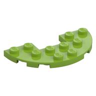 Plate Round Half 3 x 6 with 1 x 2 Cutout (Lime)
