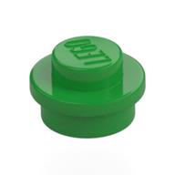 Plate Round 1 x 1 with Solid Stud (Bright Green)
