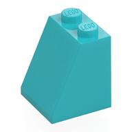 Brick Sloped 65° 2 x 2 x 2 with Bottom Tube (Medium Azure)