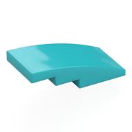 Brick Curved 4 x 2 No Studs (Medium Azure)