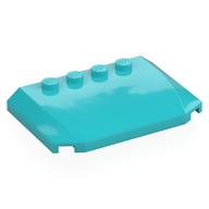 Brick Wedged, Curved Triple 4 x 6 x 2/3 with 4 Studs (Medium Azure)