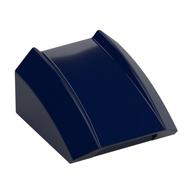 Brick Curved 2 x 2 with Lip, No Studs (Dark Blue)