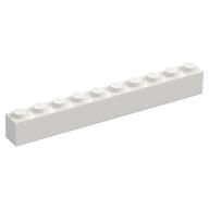 Brick 1 x 10 (White)