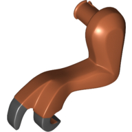 Animal Body Part, Dinosaur, Tyrannosaurus Rex Arm / Leg, Left, Small, Black Claws Print (Dark Orange)