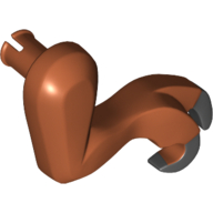 Animal Body Part, Dinosaur, Tyrannosaurus Rex Arm / Leg, Right, Small, Black Claws Print (Dark Orange)
