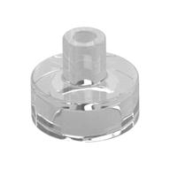 Tile Special Round 1 x 1 with Hollow Bar (Trans-Clear)