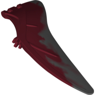 Animal Body Part, Dinosaur, Pteranodon Wing, Left with Marbled Dark Bluish Gray Edge Pattern (Dark Red)