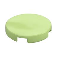 Tile Round 2 x 2 with Bottom Stud Holder (Yellowish Green)