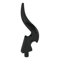 Wave / Flame Rounded Single with Pin (Black)