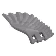 Creature Body Part, Wing 4 x 7 Right with Feathers and Handles for Clips (Flat Silver)