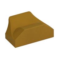 Brick Wedged, Curved 1 x 2 x 2/3 No Studs, Wing End (Pearl Gold)