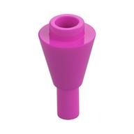 Cone 1 x 1 Inverted with Bar at Bottom (Ice Cream Cone) (Dark Pink)