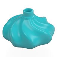 Duplo Cake Swirl Decoration with Top Stud (Medium Azure)