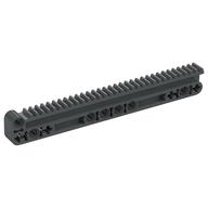Technic Gear Rack 1 x 14 x 2 with Axle and Pin Holes (Dark Bluish Gray)