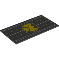 Tile 8 x 16 with Runway and SHIELD Logo Print (Black)