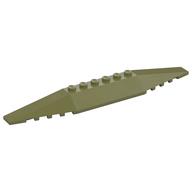 Brick Wedged, Sloped 2 x 16 Triple (Olive Green)