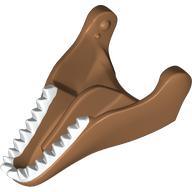 Animal Body Part, Dinosaur, Tyrannosaurus Rex Lower Jaw with White Teeth Print (Medium Nougat)