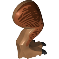 Animal Body Part, Dinosaur, Tyrannosaurus Rex Leg, Right, with Pin, Dark Orange and Reddish Brown Markings Print (Medium Nougat)