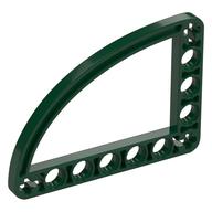 Technic Beam 5 x 7 L-Shape with Quarter Ellipse Thin (Dark Green)