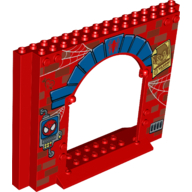 Panel 4 x 16 x 10 with Spider-Man Print (Red)