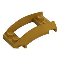 Wheel Arch, Curved Wedge 4 x 3 with 2 x 2 Opening and 4 Studs (Pearl Gold)