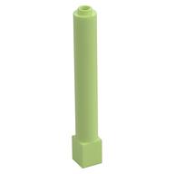 Support Round 1 x 1 x 6 Solid Pillar (Yellowish Green)